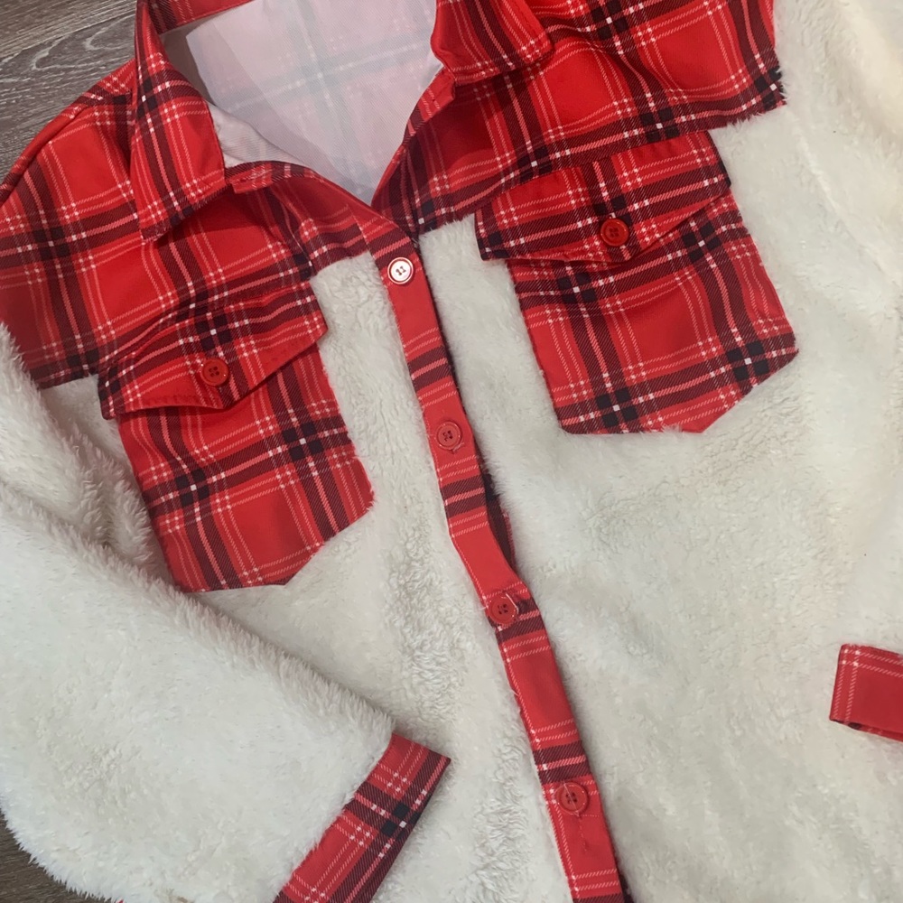 sherpa plaid shacket